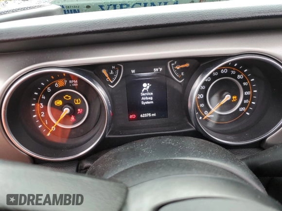 2021 Jeep Wrangler Unlimited Willys Sport with VIN 1C4HJXDN1MW679133, listed as a Copart auction lot 58345635 with 62,375 mi miles and Salvage title. Bid and sale history available at DreamBid. Image 9.