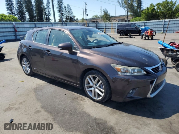 2014 Lexus CT 200h with VIN JTHKD5BHXE2202576, listed as a Copart auction lot 54445035 with 113,318 mi miles and Salvage Title. Bid and sale history available at DreamBid. Image 4.