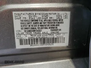 2021 Nissan Sentra SV with VIN 3N1AB8CV0MY242631, listed as a Copart auction lot 55061525 with 32,762 mi miles and Salvage Title. Bid and sale history available at DreamBid. Image 13.