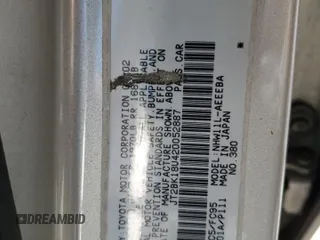 2002 Toyota Prius with VIN JT2BK18U420052887, listed as a Copart auction lot 78886414 with 258,287 mi miles and Salvage Title. Bid and sale history available at carsss.com. Image 14.