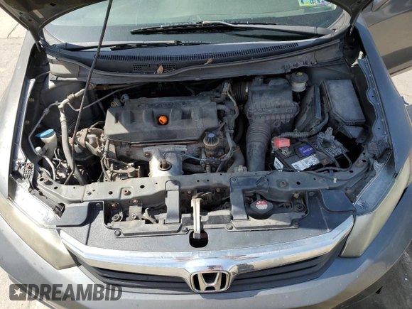 2012 Honda Civic EX with VIN 2HGFB2F83CH311453, listed as a Copart auction lot 55051765 with 242,944 mi miles and Salvage Title. Bid and sale history available at DreamBid. Image 11.