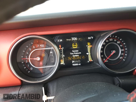 2018 Jeep Wrangler Unlimited Rubicon with VIN 1C4HJXFG9JW308991, listed as a Copart auction lot 53638955 with 95,508 mi miles and Salvage title. Bid and sale history available at DreamBid. Image 9.