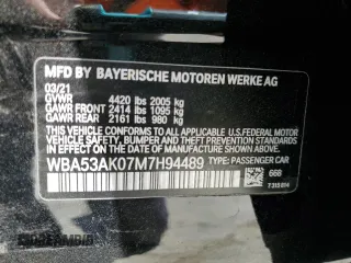 2021 BMW 2 Series 228i с VIN WBA53AK07M7H94489, выставлен на аукционе Copart как лот 54131415 с пробегом 22 644 миль миль и Списание • Salvage title. История ставок и продаж доступна на DreamBid. Изображение 12.