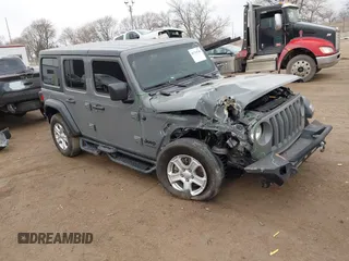 2022 Jeep Wrangler Unlimited Willys Sport with VIN 1C4HJXDM7NW151427, listed as a IAAI auction lot 41714749 with 39,130 mi miles and . Bid and sale history available at DreamBid. Image 1.