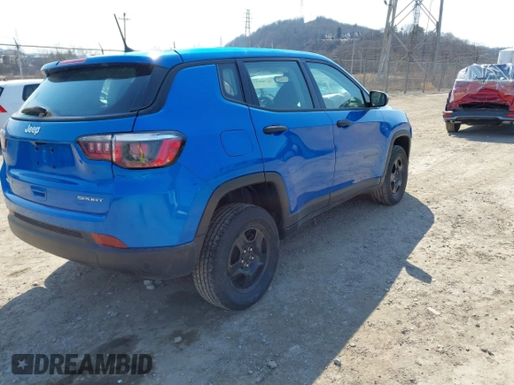 2020 Jeep Compass Sport with VIN 3C4NJDAB0LT142611, listed as a IAAI auction lot 41769615 with 93,753 mi miles. Bid and sale history available at carsss.com. Image 4.
