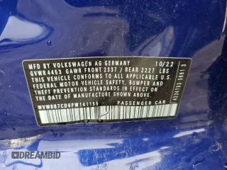 2023 Volkswagen Golf 20th Anniversary Edition z VIN WVWBB7CD6PW141155, wystawiony jako Copart lot #73593674 z przebiegiem 3 113 mil mil oraz Szkoda całkowita • Salvage title. Historia ofert i sprzedaży dostępna na DreamBid. Obrazek 13.