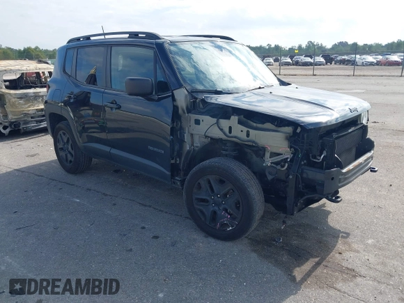 2018 Jeep Renegade Sport with VIN ZACCJBAB5JPH88551, listed as a IAAI auction lot 40937138 with 80,321 mi miles. Bid and sale history available at carsss.com. Image 1.