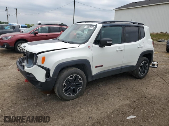 2017 Jeep Renegade Trailhawk with VIN ZACCJBCB7HPE93426, listed as a Copart auction lot 59861305 with 153,094 mi miles and Clean title. Bid and sale history available at DreamBid. Image 1.