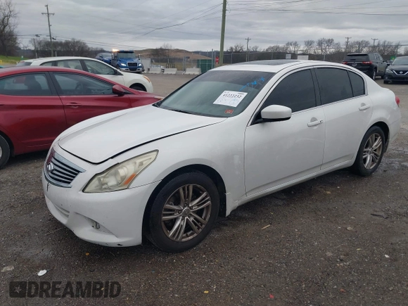 2011 Infiniti G25 Sedan x with VIN JN1DV6AR3BM451988, listed as a IAAI auction lot 41222232 with 173,126 mi miles. Bid and sale history available at carsss.com. Image 2.