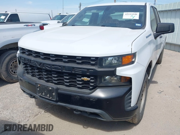2020 Chevrolet Silverado 1500 Work Truck with VIN 1GCRYAEF9LZ178802, listed as a IAAI auction lot 42223546 with 59,038 mi miles and . Bid and sale history available at DreamBid. Image 12.