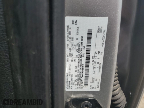 2019 Ford F-150 XL with VIN 1FTEW1E44KFD25160, listed as a Copart auction lot 62812725 with 68,460 mi miles and Clean title. Bid and sale history available at DreamBid. Image 12.