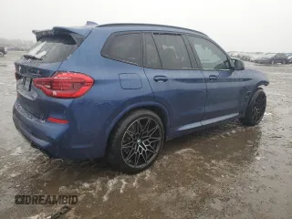 2021 BMW X3 M with VIN 5YMTS0C07M9H46198, listed as a Copart auction lot 43665525 with 17,100 mi miles and Salvage Title. Bid and sale history available at carsss.com. Image 3.