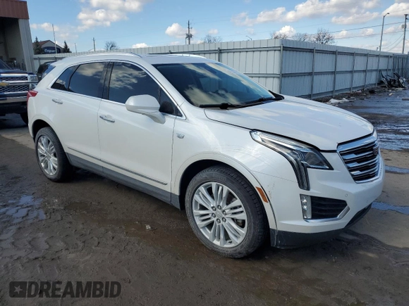 2017 Cadillac XT5 Premium Luxury AWD with VIN 1GYKNERS8HZ140004, listed as a Copart auction lot 46799115 with 197,007 mi miles and Salvage Title. Bid and sale history available at carsss.com. Image 4.