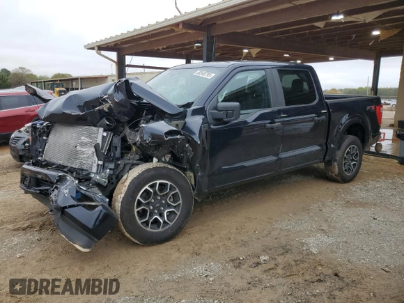 2023 Ford F-150 XL with VIN 1FTEW1EP5PKF67674, listed as a Copart auction lot 50348795 with 23,176 mi miles and Salvage title. Bid and sale history available at DreamBid. Image 1.