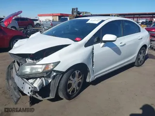 2014 Honda Civic Hybrid with VIN 19XFB4F27EE001410, listed as a IAAI auction lot 41397447 with 124,685 mi miles. Bid and sale history available at carsss.com. Image 2.