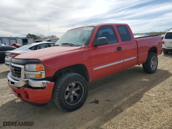 2005 GMC Sierra 1500 SLE1 with VIN 2GTEK19B751326643, listed as a Copart auction lot 49892155 with 217,186 mi miles and Salvage Title. Bid and sale history available at carsss.com. Image 1.
