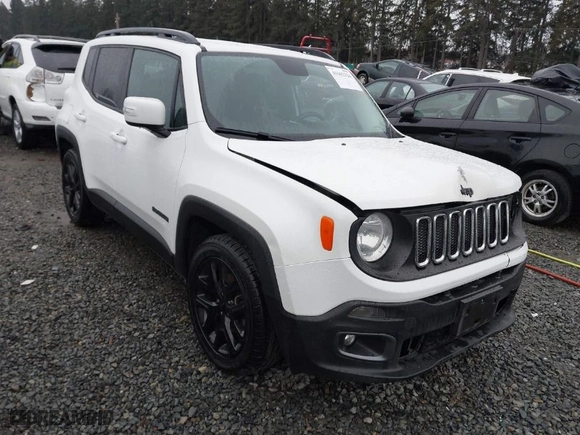 2017 Jeep Renegade Latitude with VIN ZACCJABB7HPG25287, listed as a IAAI auction lot 41642226 with 87,468 mi miles. Bid and sale history available at carsss.com. Image 1.