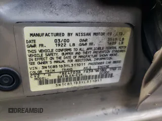 2000 Nissan Sentra XE with VIN 3N1CB51D3YL311011, listed as a Copart auction lot 71841274 with 146,760 mi miles and Salvage title. Bid and sale history available at DreamBid. Image 14.