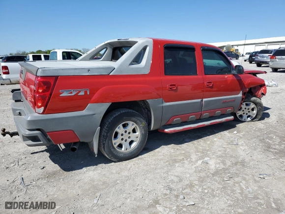 2002 Chevrolet Avalanche with VIN 3GNEK13T92G121899, listed as a Copart auction lot 52312915 with 422,176 mi miles and Salvage Title. Bid and sale history available at carsss.com. Image 3.