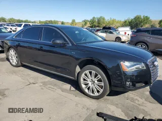 2013 Audi A8 L 6.3L with VIN WAUR4AFD1DN020503, listed as a Copart auction lot 69654204 with 189,999 mi miles and Salvage Title. Bid and sale history available at carsss.com. Image 4.
