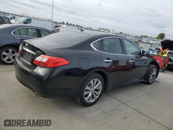 2013 Infiniti M37 with VIN JN1BY1AR0DM601575, listed as a Copart auction lot 78614134 with 158,729 mi miles and Salvage Title. Bid and sale history available at carsss.com. Image 3.