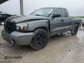 2005 Dodge Dakota SLT with VIN 1D7HE42KX5S287505, listed as a Copart auction lot 41743035 with 192,636 mi miles and Salvage Title. Bid and sale history available at carsss.com. Image 1.