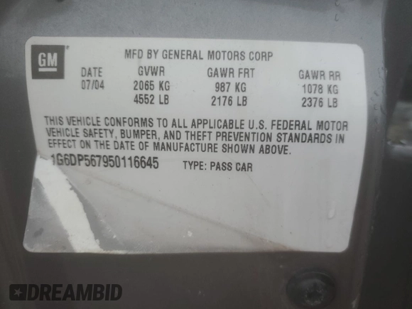 2005 Cadillac CTS with VIN 1G6DP567950116645, listed as a Copart auction lot 73183074 with 137,399 mi miles and Salvage Title. Bid and sale history available at carsss.com. Image 14.