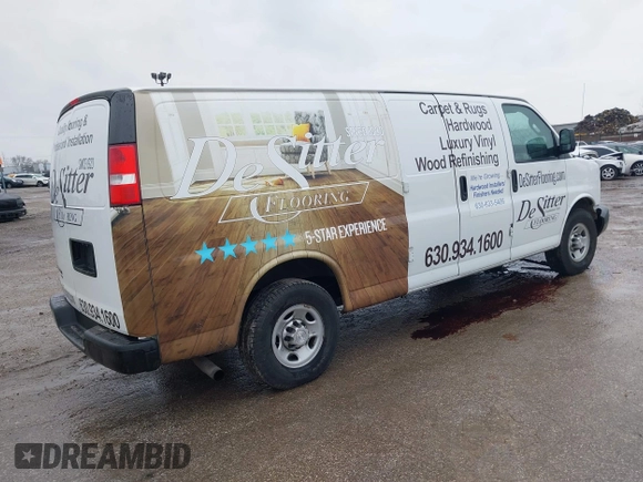 2016 Chevrolet Express Cargo Van with VIN 1GCWGBFF8G1135759, listed as a IAAI auction lot 41452031 with 96,893 mi miles. Bid and sale history available at carsss.com. Image 4.