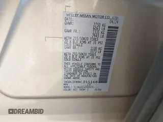 2024 Infiniti QX60 Luxe с VIN 5N1DL1FR8RC355168, выставлен на аукционе IAAI как лот 42356642 с пробегом 3 175 миль миль и . История ставок и продаж доступна на DreamBid. Изображение 9.