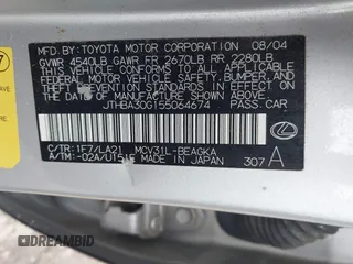 2005 Lexus ES 350 с VIN JTHBA30G155064674, выставлен на аукционе IAAI как лот 42523510 с пробегом 134 817 миль миль и . История ставок и продаж доступна на DreamBid. Изображение 9.