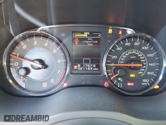 2020 Subaru WRX with VIN JF1VA1A6XL9827411, listed as a Copart auction lot 45719515 with 21,183 mi miles and Salvage Title. Bid and sale history available at DreamBid. Image 9.