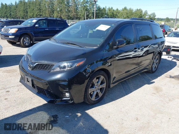 2020 Toyota Sienna SE with VIN 5TDXZ3DC9LS043621, listed as a IAAI auction lot 42670891 with 56,734 mi miles and . Bid and sale history available at DreamBid. Image 19.