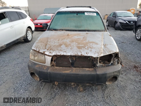 2003 Subaru Forester X with VIN JF1SG63653H718081, listed as a Copart auction lot 76285394 with 0 mi miles and Salvage Title. Bid and sale history available at carsss.com. Image 5.