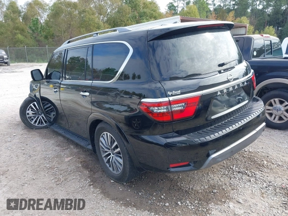 2021 Nissan Armada SV with VIN JN8AY2AC2M9147265, listed as a IAAI auction lot 40966883 with 51,187 mi miles. Bid and sale history available at carsss.com. Image 3.