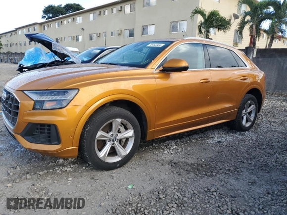 2019 Audi Q8 Premium Plus z VIN WA1BVAF1XKD013117, wystawiony jako Copart lot #78453904 z przebiegiem Nie podano mil oraz Nie do naprawy • Non repairable. Historia ofert i sprzedaży dostępna na DreamBid. Obrazek 1.