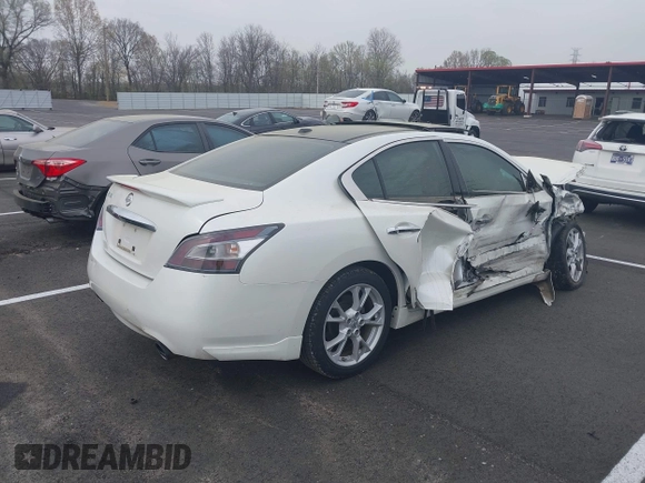 2014 Nissan Maxima S with VIN 1N4AA5AP7EC457698, listed as a IAAI auction lot 41903044 with Not Provided miles and . Bid and sale history available at DreamBid. Image 4.