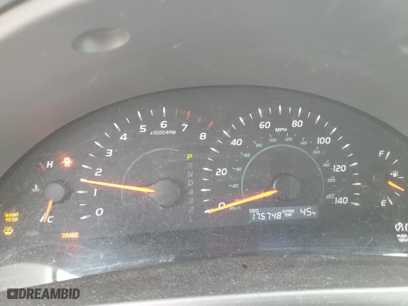 2008 Toyota Camry LE with VIN 4T4BE46K08R020605, listed as a Copart auction lot 49669445 with 175,748 mi miles and Salvage Title. Bid and sale history available at carsss.com. Image 9.
