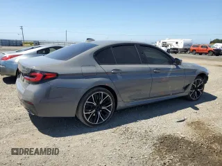 2021 BMW 5 Series 530e with VIN WBA13AG01MCG48152, listed as a Copart auction lot 57289354 with Not Provided miles and Salvage Title. Bid and sale history available at carsss.com. Image 3.