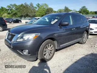 2014 Nissan Pathfinder S z VIN 5N1AR2MN8EC688827, wystawiony jako Copart lot #56490605 z przebiegiem 225 034 mil mil oraz Szkoda całkowita • Salvage title. Historia ofert i sprzedaży dostępna na DreamBid. Obrazek 1.