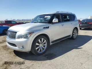 2011 Infiniti QX56 7-passenger with VIN JN8AZ2NF4B9502502, listed as a Copart auction lot 48588155 with 0 mi miles and Clean Title. Bid and sale history available at carsss.com. Image 1.