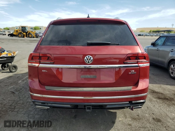 2018 Volkswagen Atlas SEL with VIN 1V2RR2CAXJC598898, listed as a Copart auction lot 58301435 with 80,162 mi miles and Salvage title. Bid and sale history available at DreamBid. Image 6.