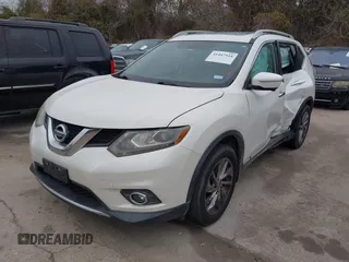 2015 Nissan Rogue SL with VIN 5N1AT2MT6FC761145, listed as a IAAI auction lot 41447918 with 97,021 mi miles. Bid and sale history available at carsss.com. Image 2.