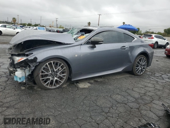 2015 Lexus RC 350 F Sport with VIN JTHHE5BC7F5007529, listed as a Copart auction lot 51106915 with 108,008 mi miles and Salvage title. Bid and sale history available at DreamBid. Image 1.