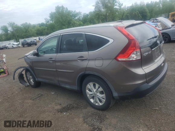 2013 Honda CR-V EX-L z VIN 5J6RM4H72DL033763, wystawiony jako Copart lot #56979455 z przebiegiem Nie podano mil oraz Szkody całkowita. Historia ofert i sprzedaży dostępna na DreamBid. Obrazek 2.