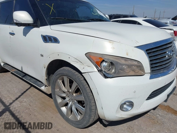 2014 Infiniti QX80 with VIN JN8AZ2NE8E9068192, listed as a IAAI auction lot 41882512 with 194,937 mi miles. Bid and sale history available at carsss.com. Image 6.