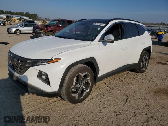 2024 Hyundai Tucson Limited with VIN 5NMJE3DE1RH389810, listed as a Copart auction lot 43654645 with 6,847 mi miles and Salvage Title. Bid and sale history available at carsss.com. Image 1.