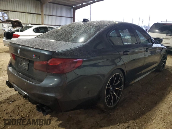 2020 BMW M5 Competition with VIN WBSJF0C01LB448862, listed as a Copart auction lot 87765505 with 17,971 mi miles and Salvage Title. Bid and sale history available at carsss.com. Image 3.