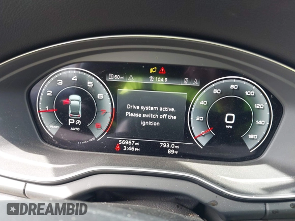 2022 Audi Q5 S line Premium Plus with VIN WA1EAAFY8N2001294, listed as a IAAI auction lot 42044244 with 56,967 mi miles and . Bid and sale history available at DreamBid. Image 7.
