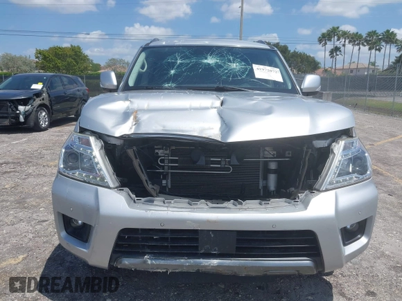 2019 Nissan Armada SL with VIN JN8AY2ND3K9085763, listed as a IAAI auction lot 41972072 with 109,555 mi miles. Bid and sale history available at carsss.com. Image 13.