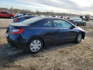 2007 Honda Civic Cpe LX with VIN 2HGFG12617H540879, listed as a Copart auction lot 47615445 with 124,292 mi miles and Salvage Title. Bid and sale history available at carsss.com. Image 3.